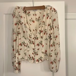Reformation floral blouse